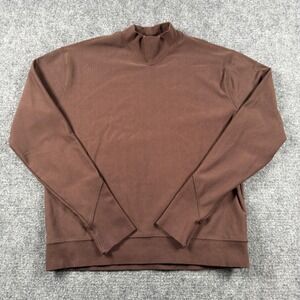 INDYEVA Sweatshirt Womens Small Brown Mock Neck Fleece Pullover Long Sleeve